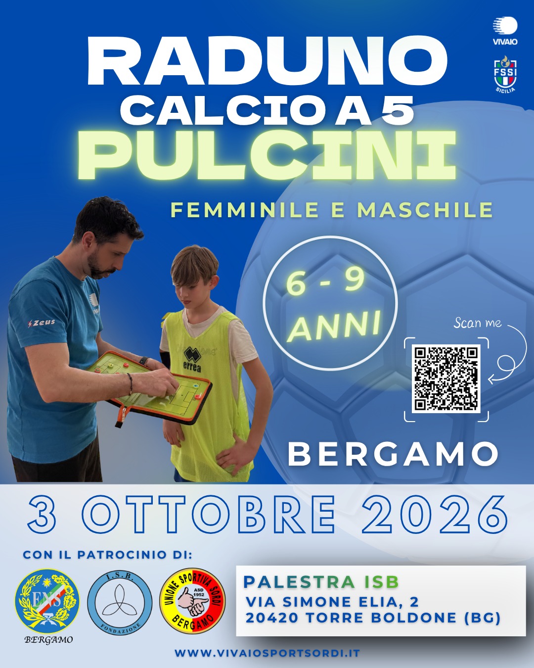 raduno calcio 5 pulcini 03 otobre 2026